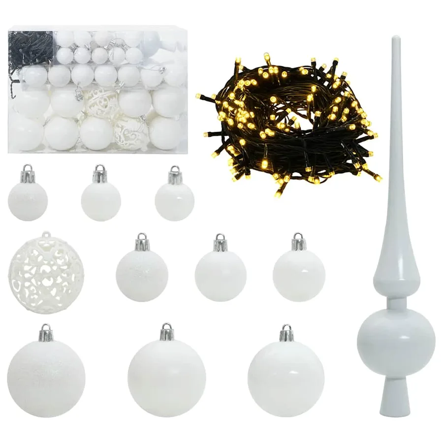 Sapin de Noël avec 150 LED avec support Vert 65 cm PE - 6