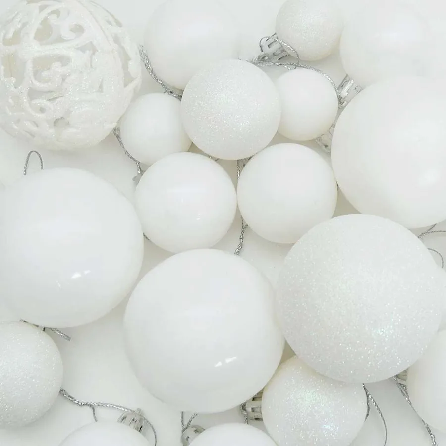 Arbre de Noël artificiel pré-éclairé avec ensemble de boules - 13