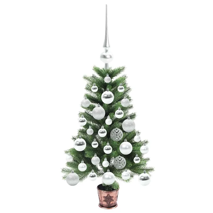 Sapin de Noël avec 150 LED avec support Vert 65 cm PE - 4