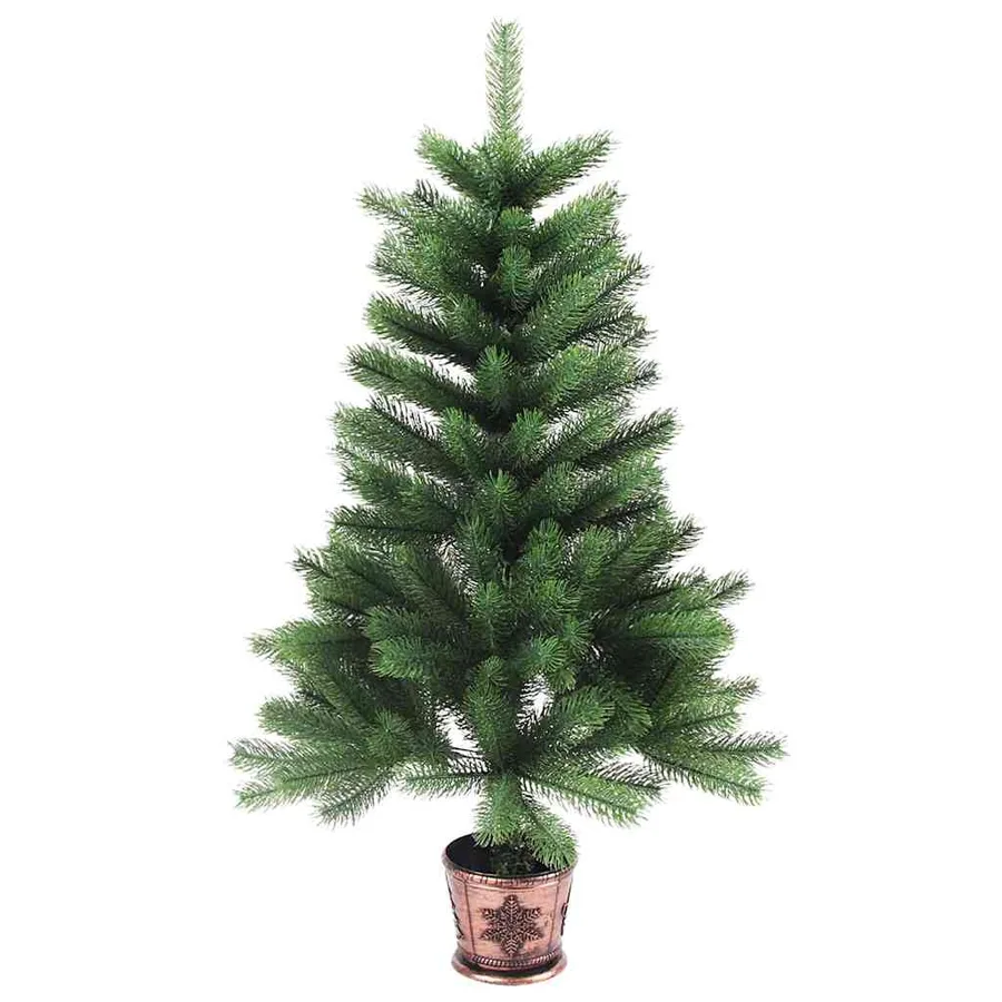 Sapin de Noël avec 150 LED avec support Vert 65 cm PE - 5