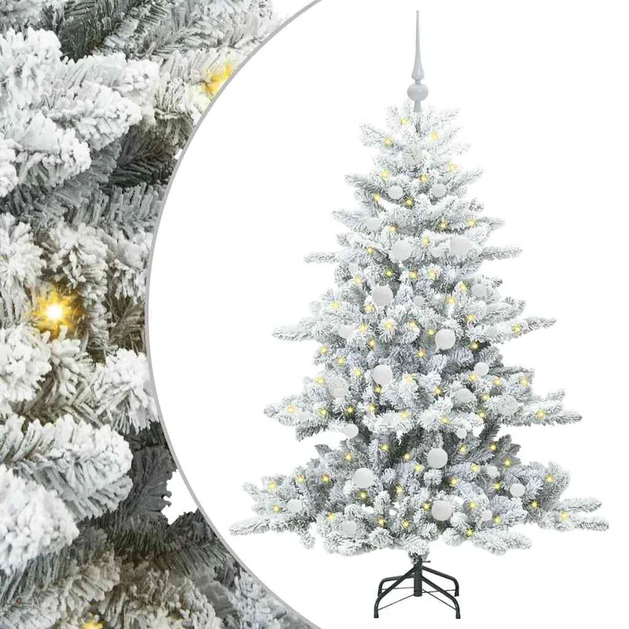 Sapin de Noël Artificiel à Branches Articulées Blanc 150 cm - 2