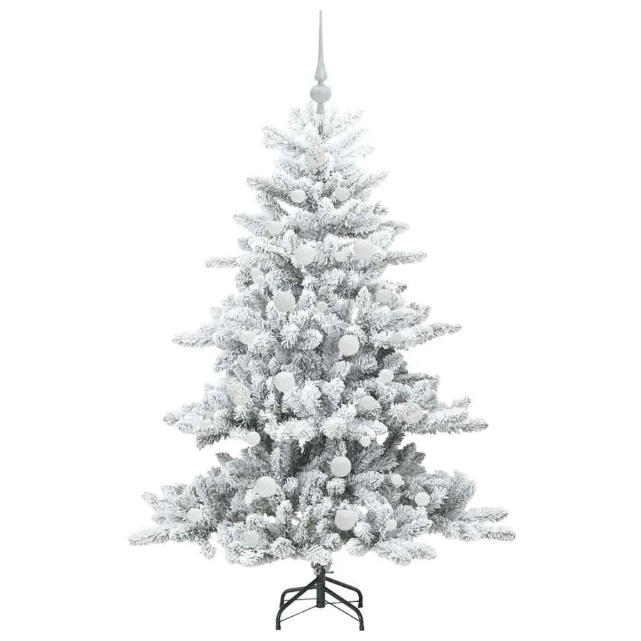 Sapin de Noël Artificiel à Branches Articulées Blanc 150 cm - 4