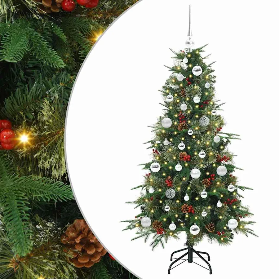 Sapin de Noël Artificiel à Branches Articulées Vert 150 cm - 2