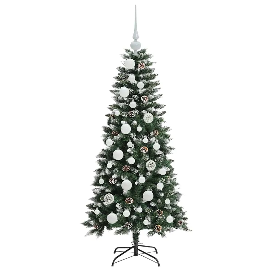 Sapin de Noël artificiel Vert 120 cm PVC, plastique et acier - 4
