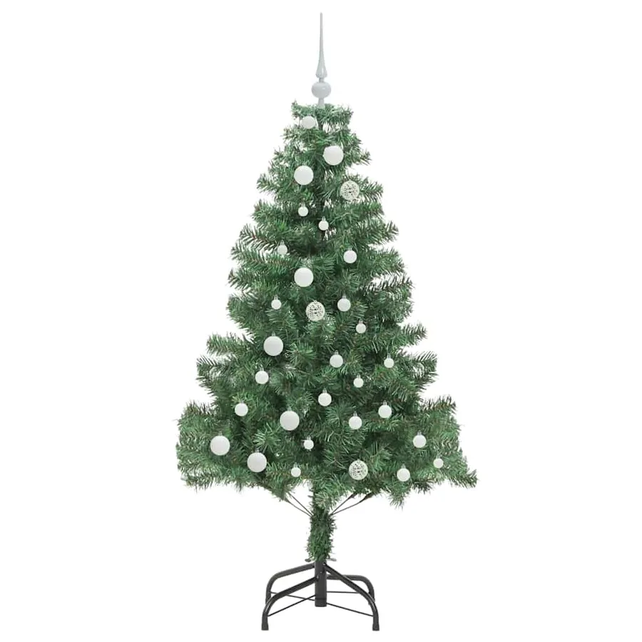 Sapin de Noël avec 150 LED avec support Vert 150 cm PVC - 4