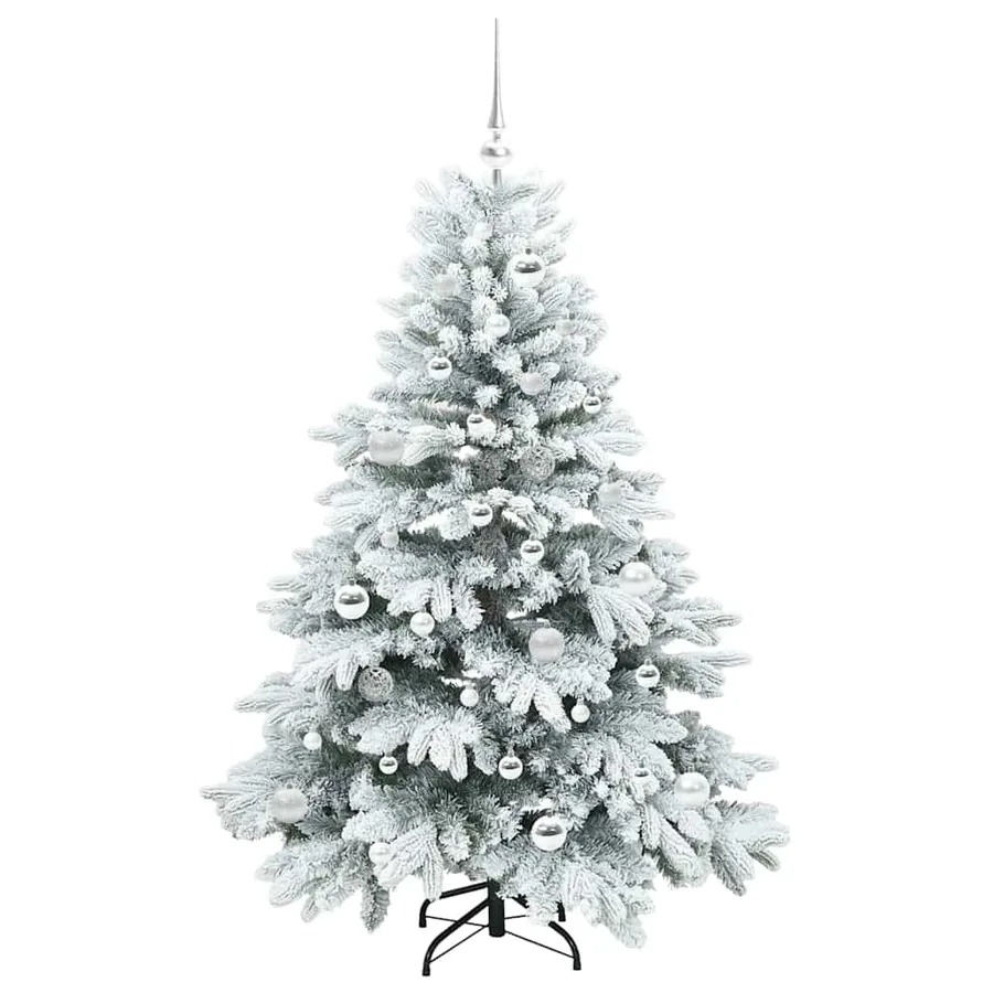 Sapin de Noël artificiel avec 150 LED Blanc 150 cm PE et PVC - 4