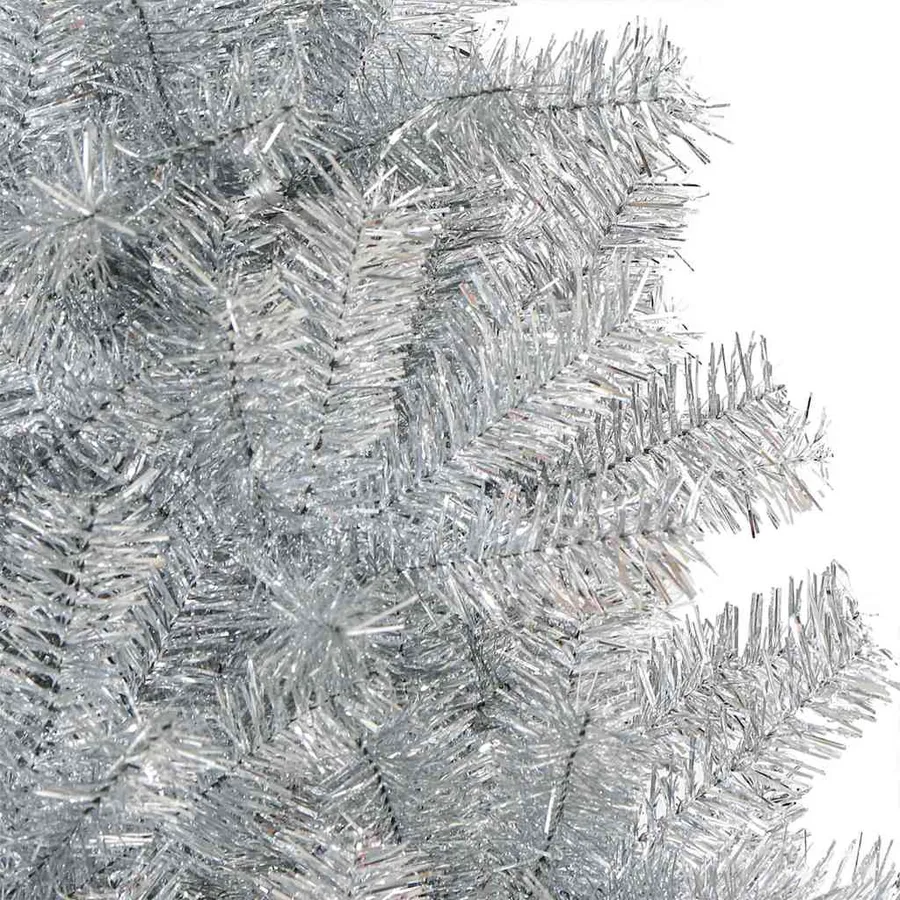 Sapin de Noël avec 150 LED avec support Argent 120 cm PET - 8