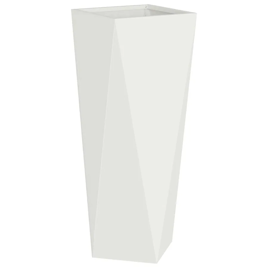Jardinière Blanc 30 x 30 x 75 cm Acier - 2