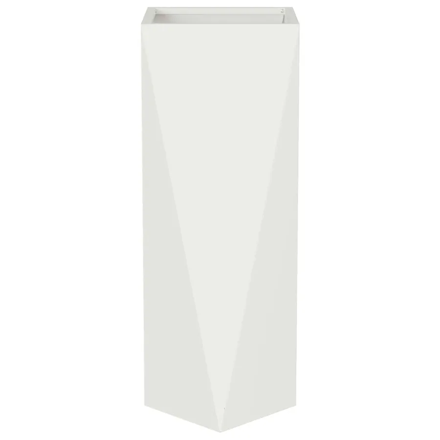 Jardinière Blanc 30 x 30 x 75 cm Acier - 5