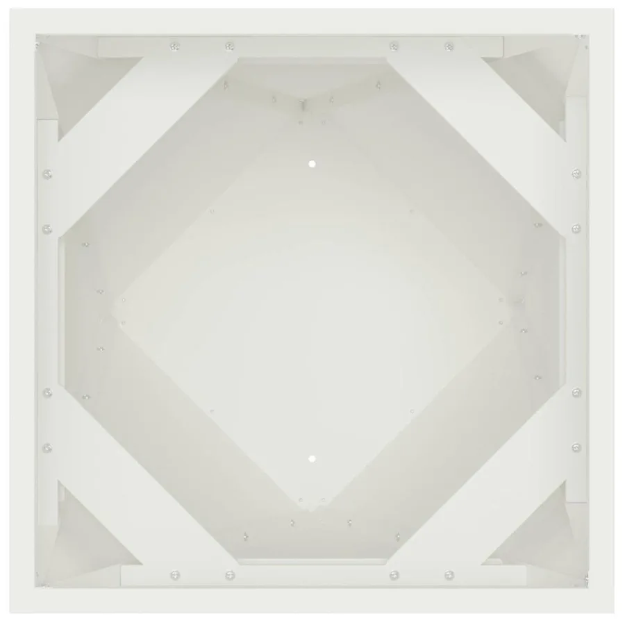 Jardinière Blanc 30 x 30 x 75 cm Acier - 6