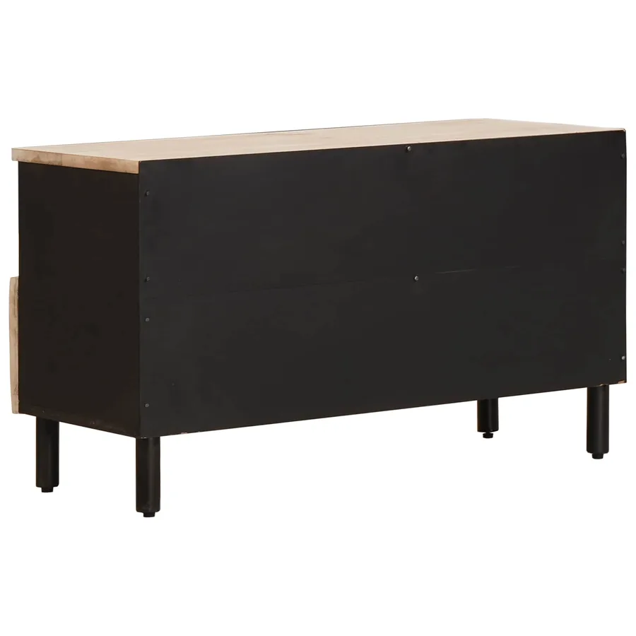 Meuble TV avec tiroir Finition Lavage Blanc 80 x 33 x 46 cm - 5