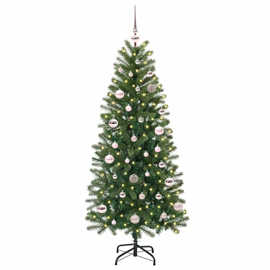 Sapin de Noël artificiel avec 150 LED Vert 150 cm PE et PVC - 2