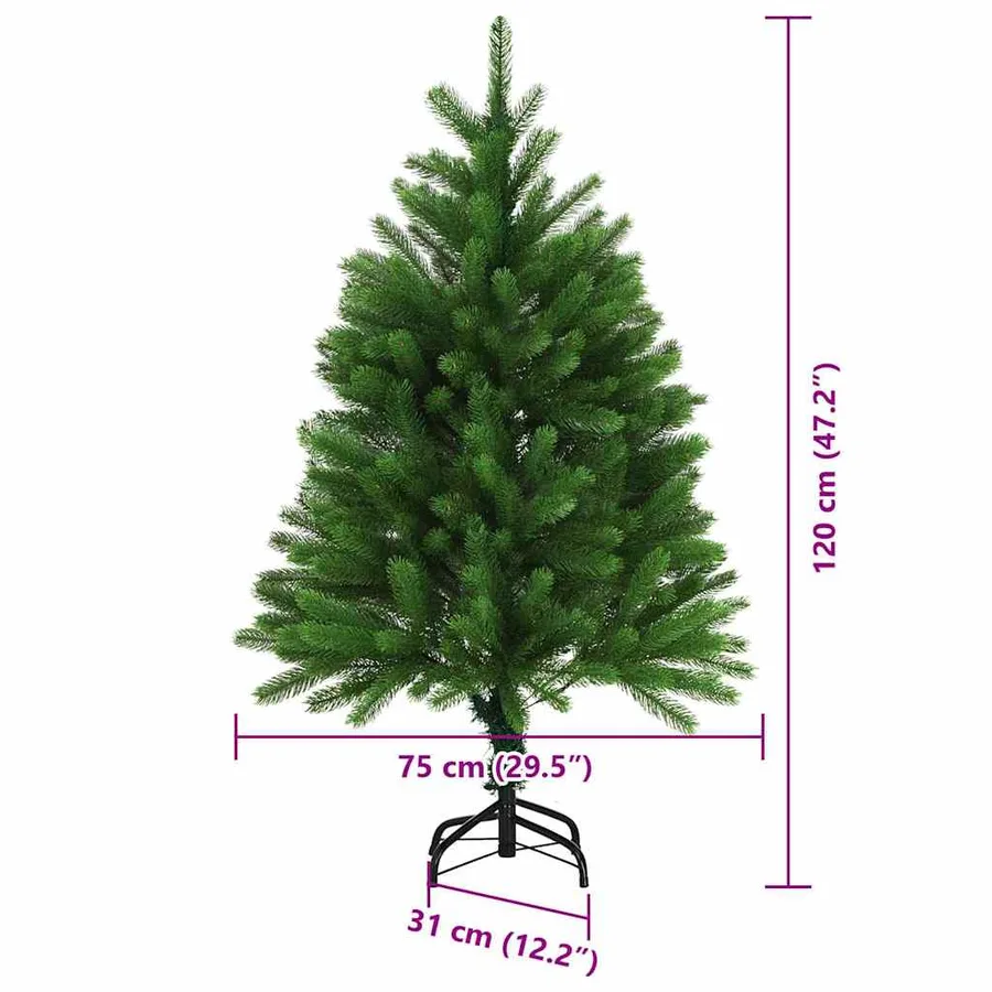 Sapin de Noël avec 150 LED avec support Vert 120 cm PE - 14