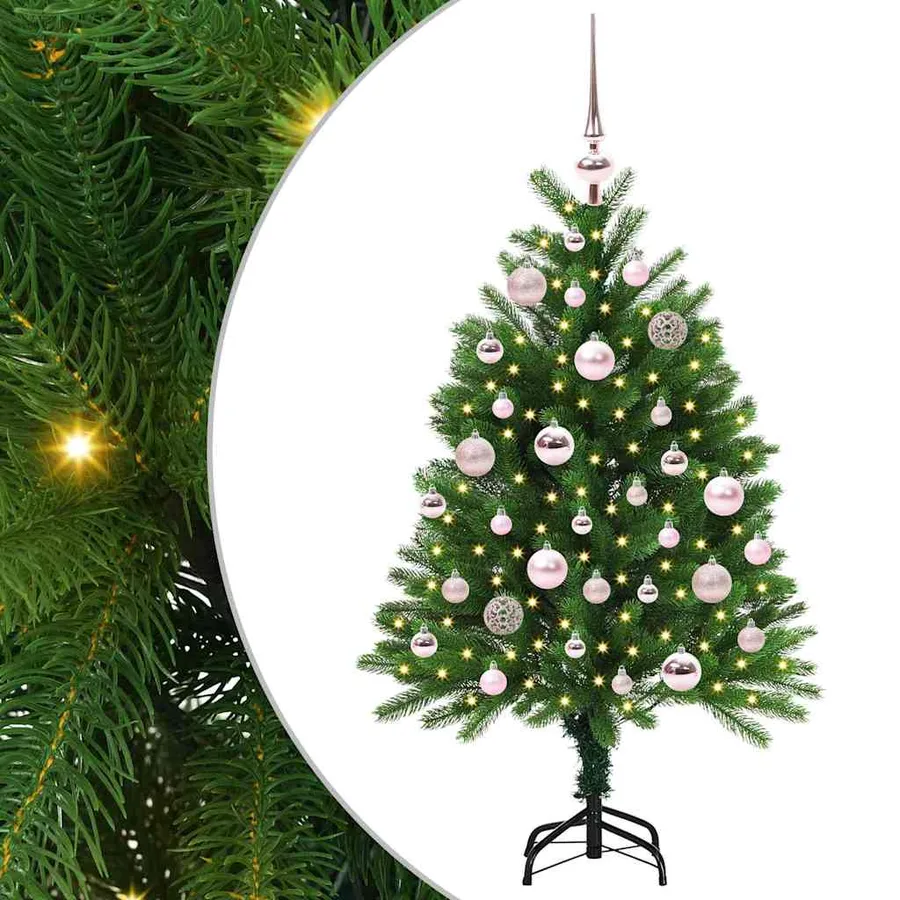 Sapin de Noël avec 150 LED avec support Vert 120 cm PE - 2