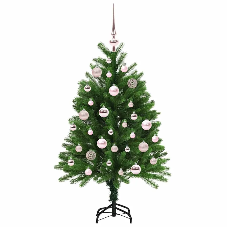 Sapin de Noël avec 150 LED avec support Vert 120 cm PE - 4