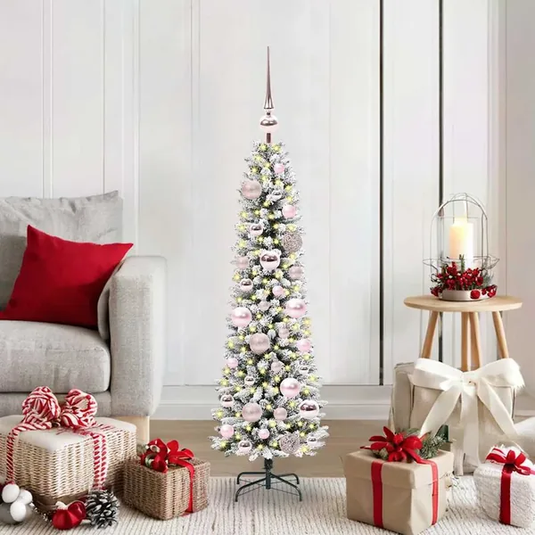Sapin de Noël artificiel Blanc 120 cm PVC, métal et plastique