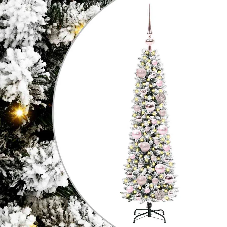 Sapin de Noël artificiel Blanc 120 cm PVC, métal et plastique - 2