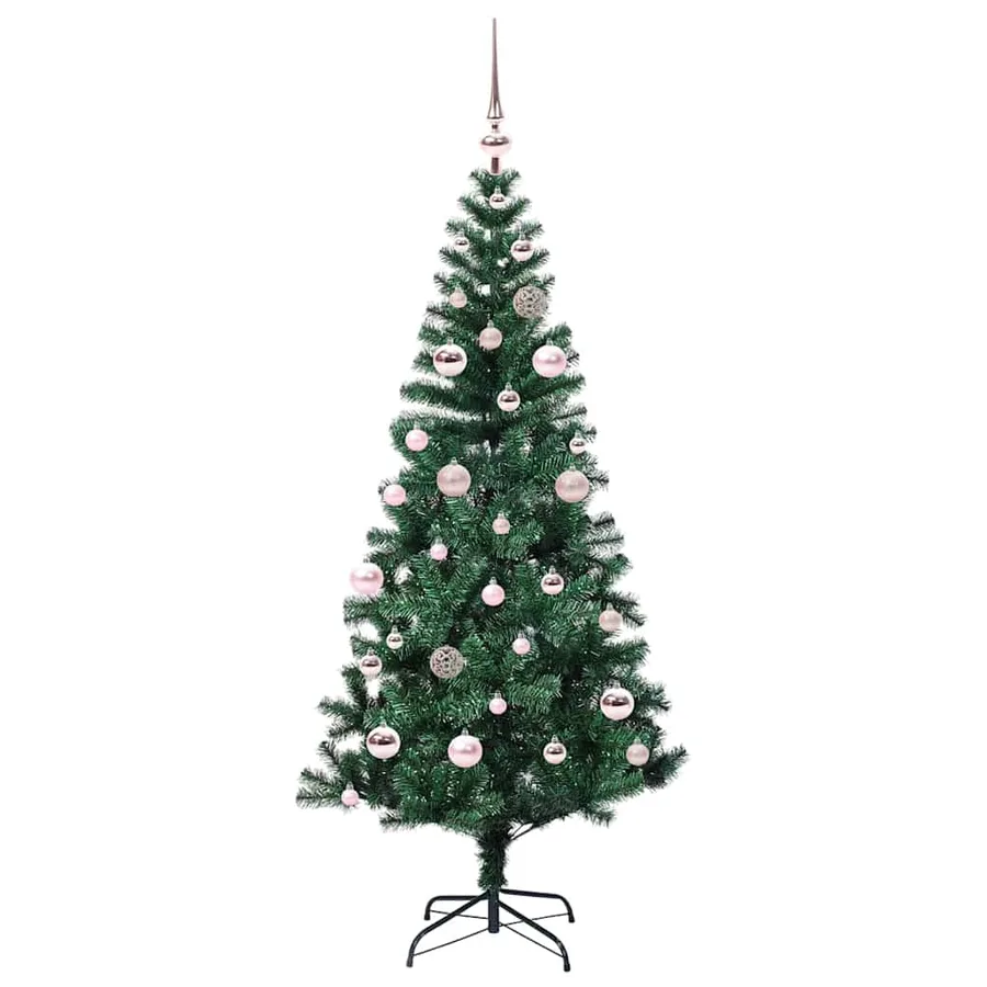 Sapin de Noël artificiel pré-éclairé Vert 150 cm PVC et métal - 3