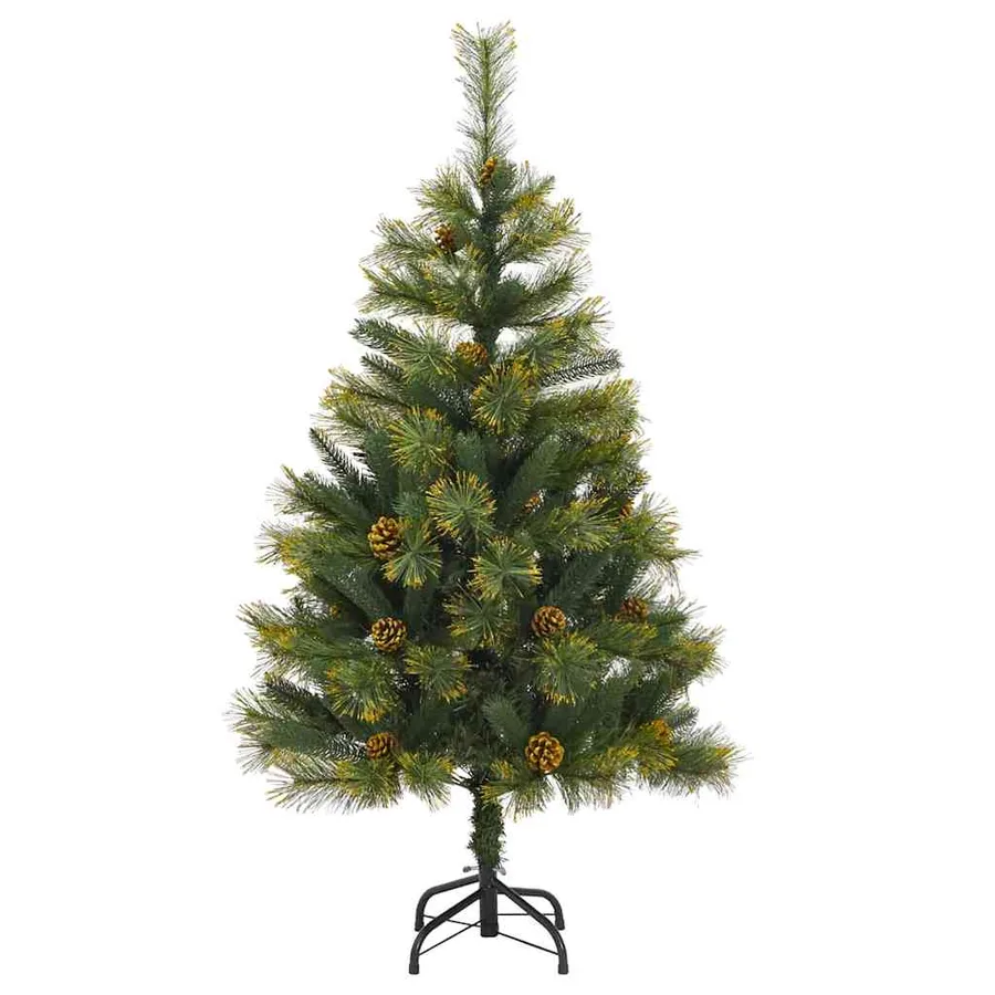Sapin de Noël artificiel avec branches pliables et cônes 150 cm - 5