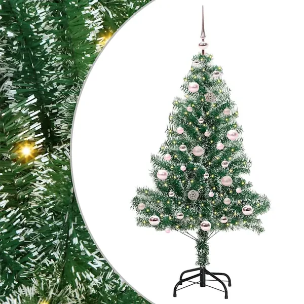 Arbre de Noël artificiel floconné de neige avec lumière LED