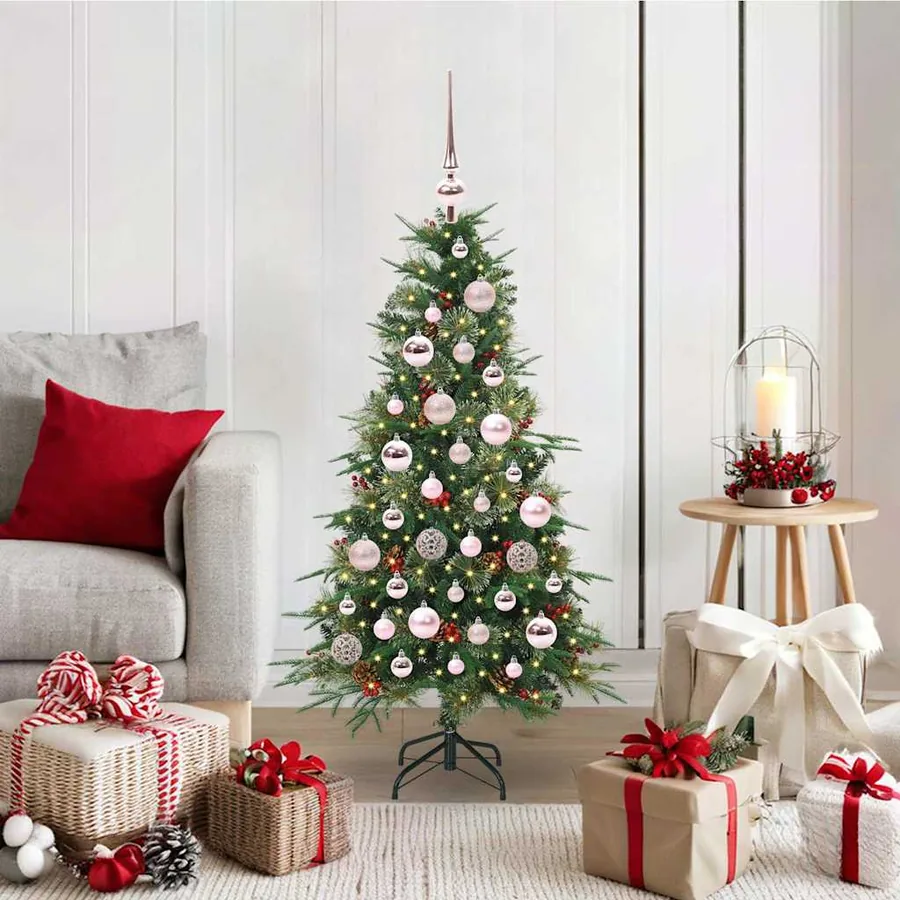 Sapin de Noël Artificiel à Branches Articulées Vert 120 cm