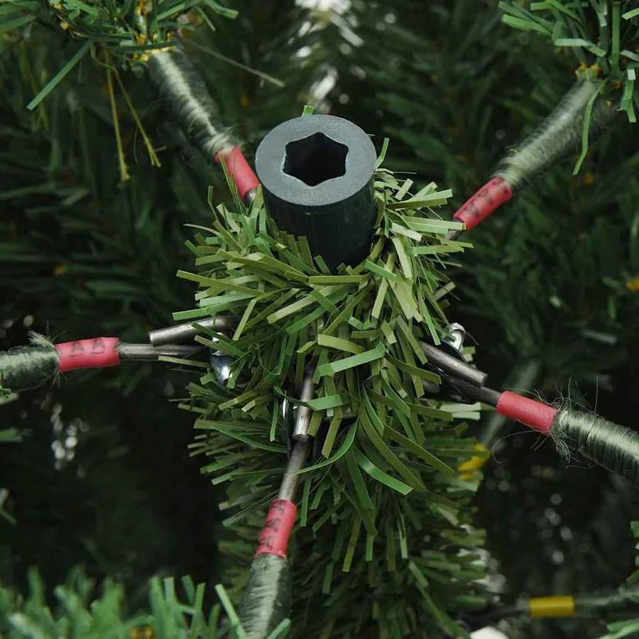 Sapin de Noël Artificiel à Branches Articulées Vert 120 cm - 14