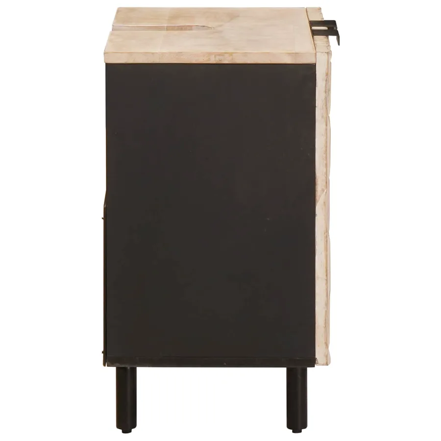 Meuble sous Lavabo de Salle de Bain Blanc 62 x 33 x 58 cm - 4
