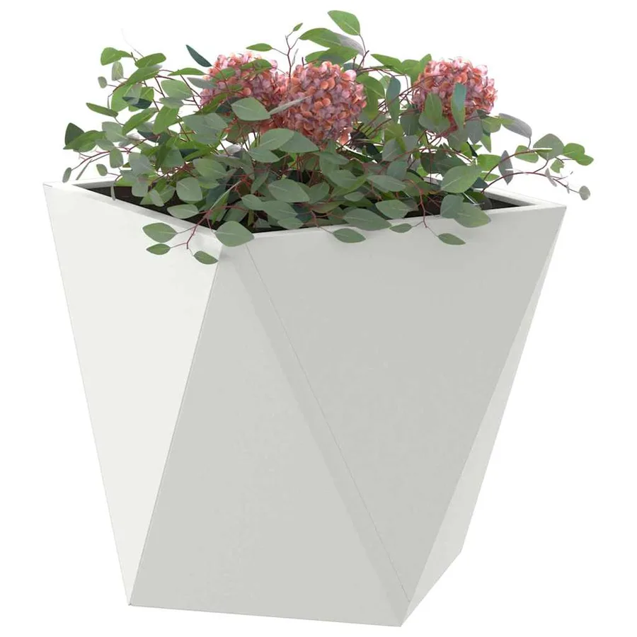 Jardinière Blanc 30 x 30 x 30 cm Acier - 3