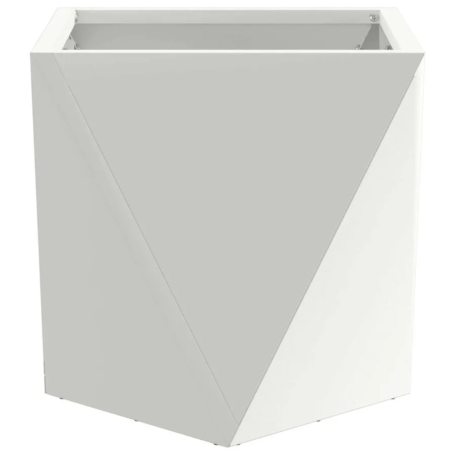 Jardinière Blanc 30 x 30 x 30 cm Acier - 5