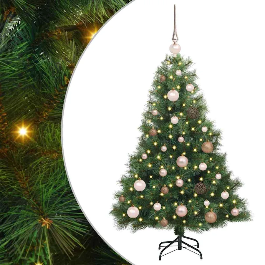 Sapin de Noël artificiel avec 150 LED Vert 120 cm PE et PVC - 2