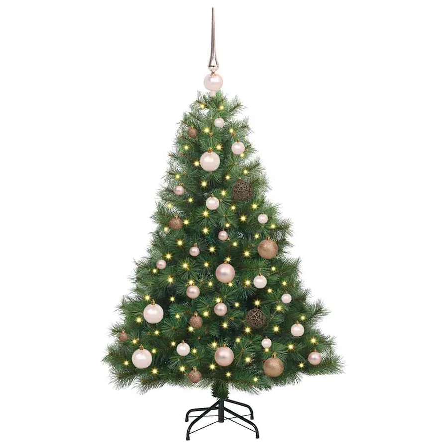 Sapin de Noël artificiel avec 150 LED Vert 120 cm PE et PVC - 3