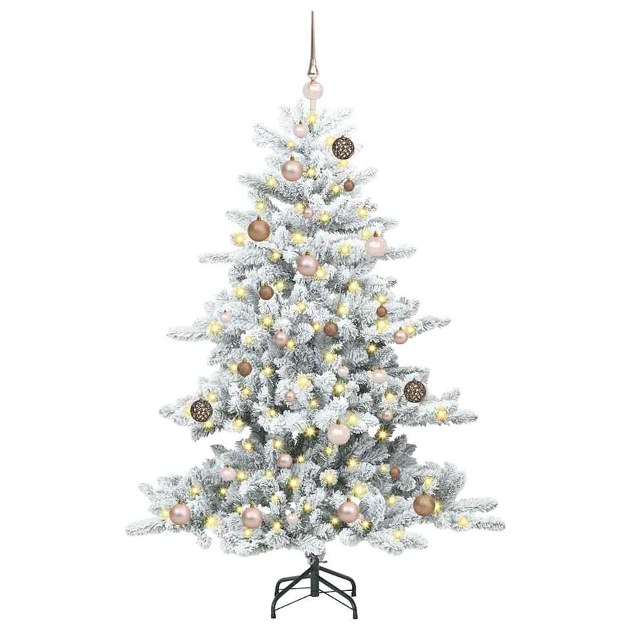 Sapin de Noël Artificiel à Branches Articulées Blanc 150 cm - 3