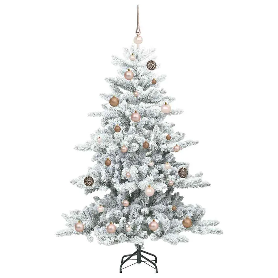 Sapin de Noël Artificiel à Branches Articulées Blanc 150 cm - 4