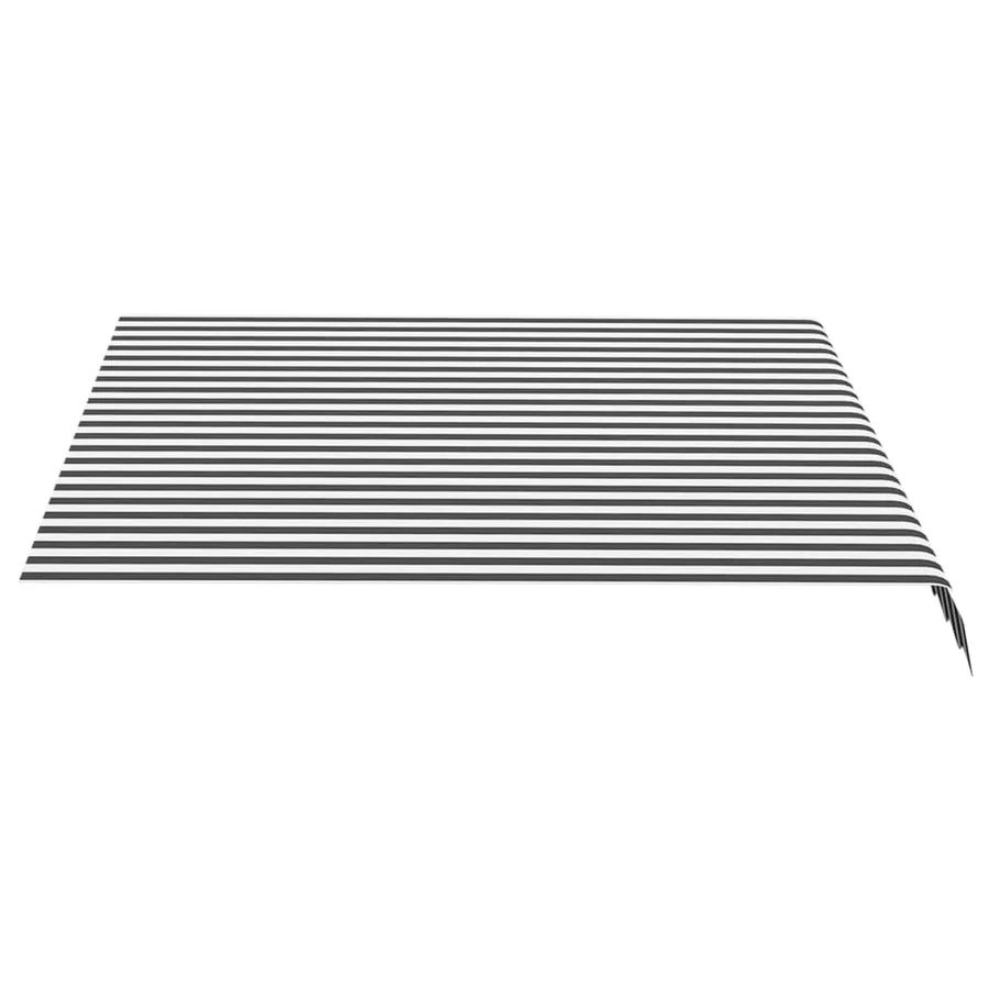Tissu de remplacement pour auvent anthracite et blanc 3x2,5 m polyester - 3
