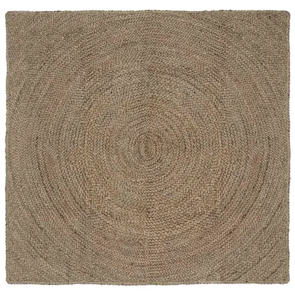 Tapis de surface Gris 160 x 160 cm Jute