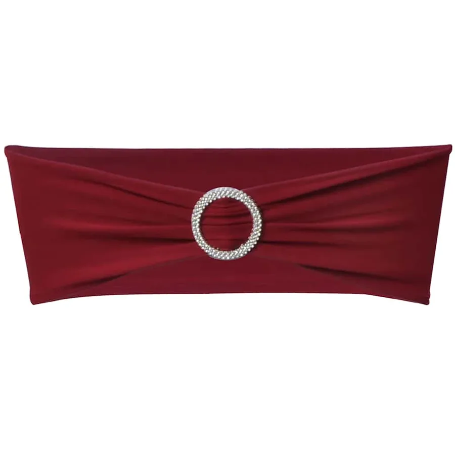 Ruban décoratif élastique avec boucle de chaise 25 pcs Bordeaux - 2