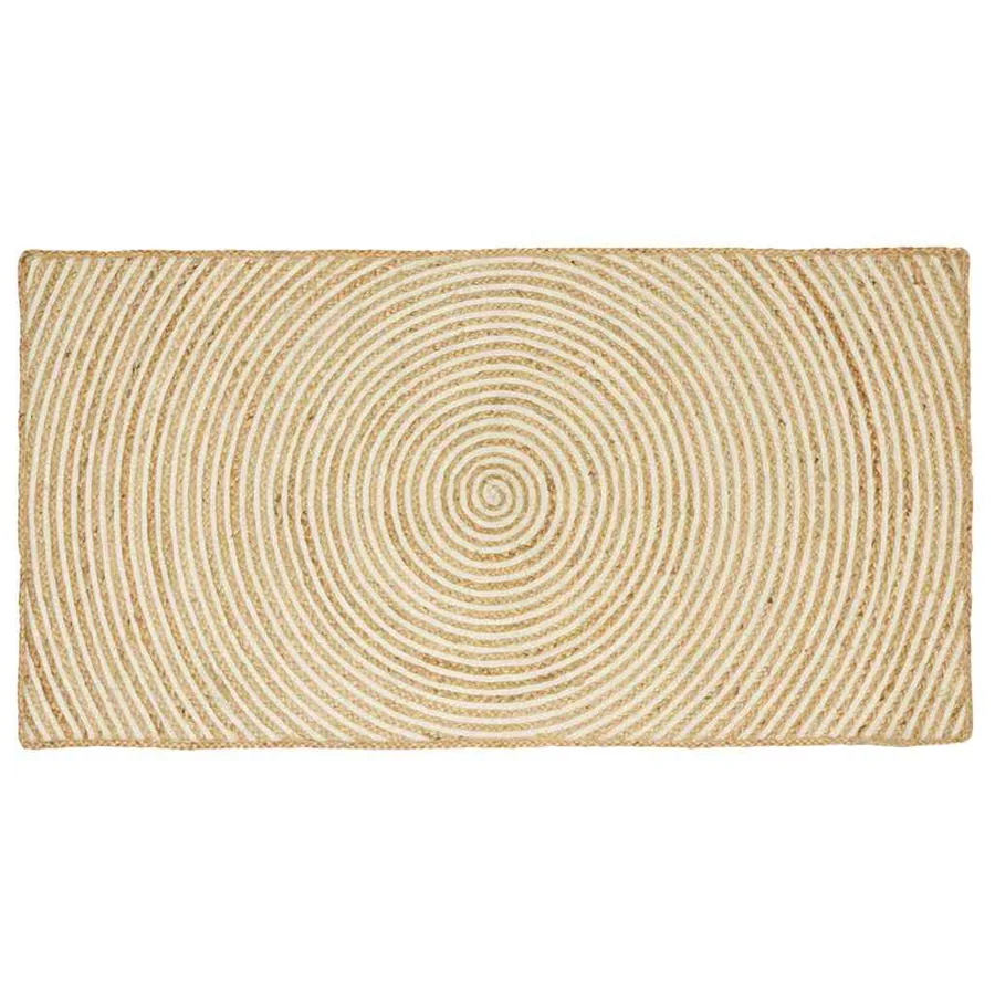 Tapis de surface Blanc 60 x 110 cm Jute