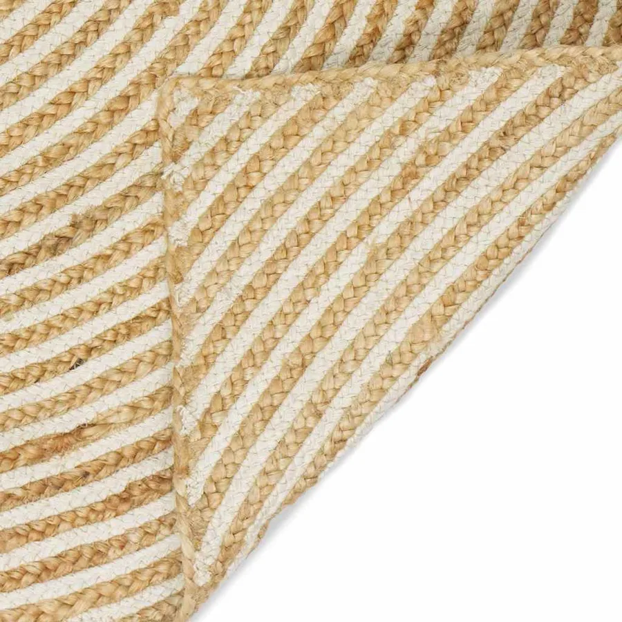 Tapis de surface Blanc 80 x 150 cm Jute - 5