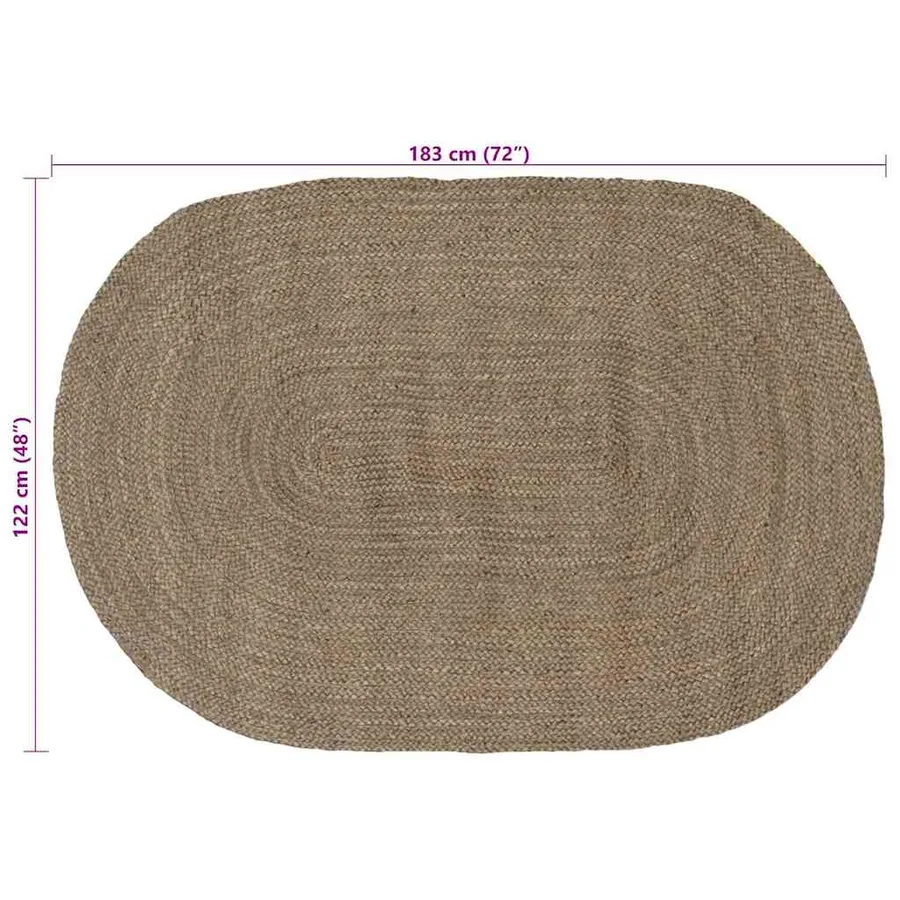 Tapis de surface Gris 122 x 183 cm Jute - 7
