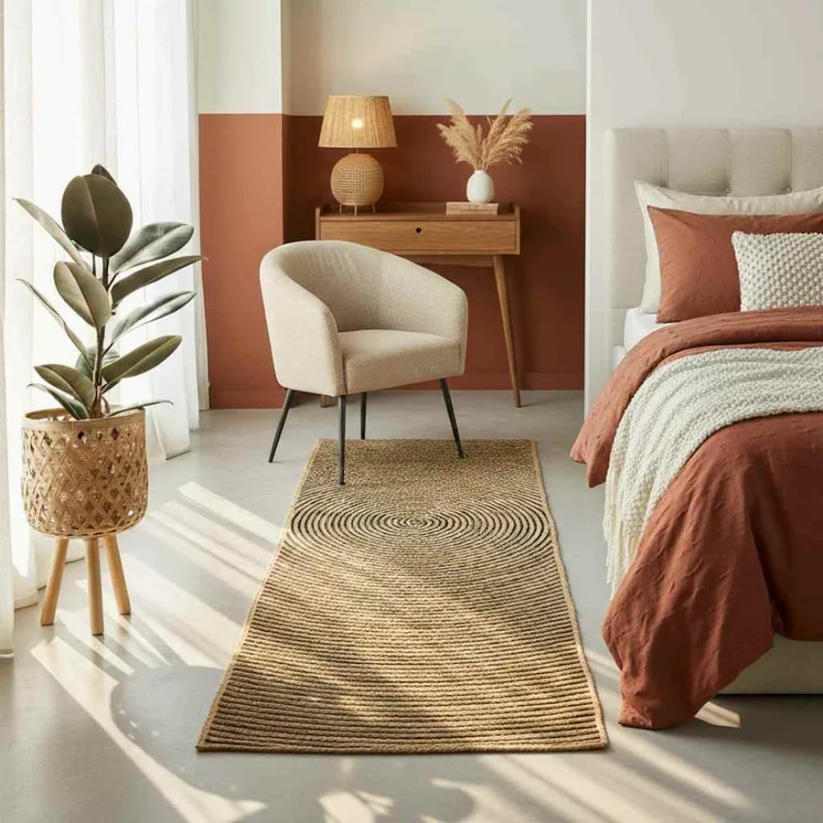 Tapis de surface Noir 100 x 200 cm Jute - 2