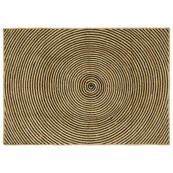 Tapis de surface Noir 120 x 170 cm Jute