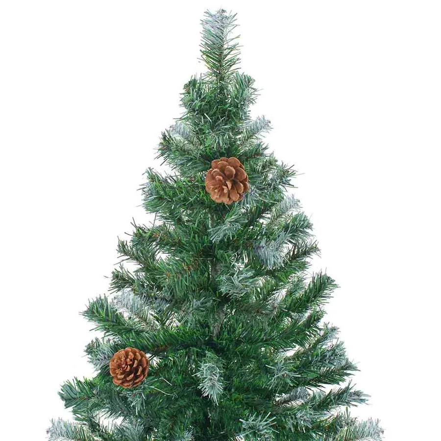 Sapin de Noël artificiel avec 300 LED Vert 210 cm PVC et Acier - 11
