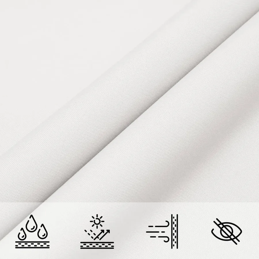 Voile de parasol tissu oxford rectangulaire 2,5x3 m blanc - 8