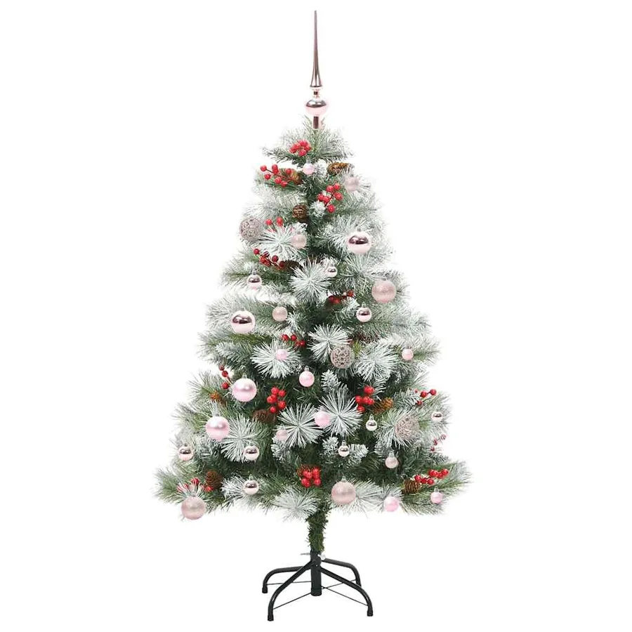 Sapin de Noël artificiel Vert et blanc 150 cm - 4