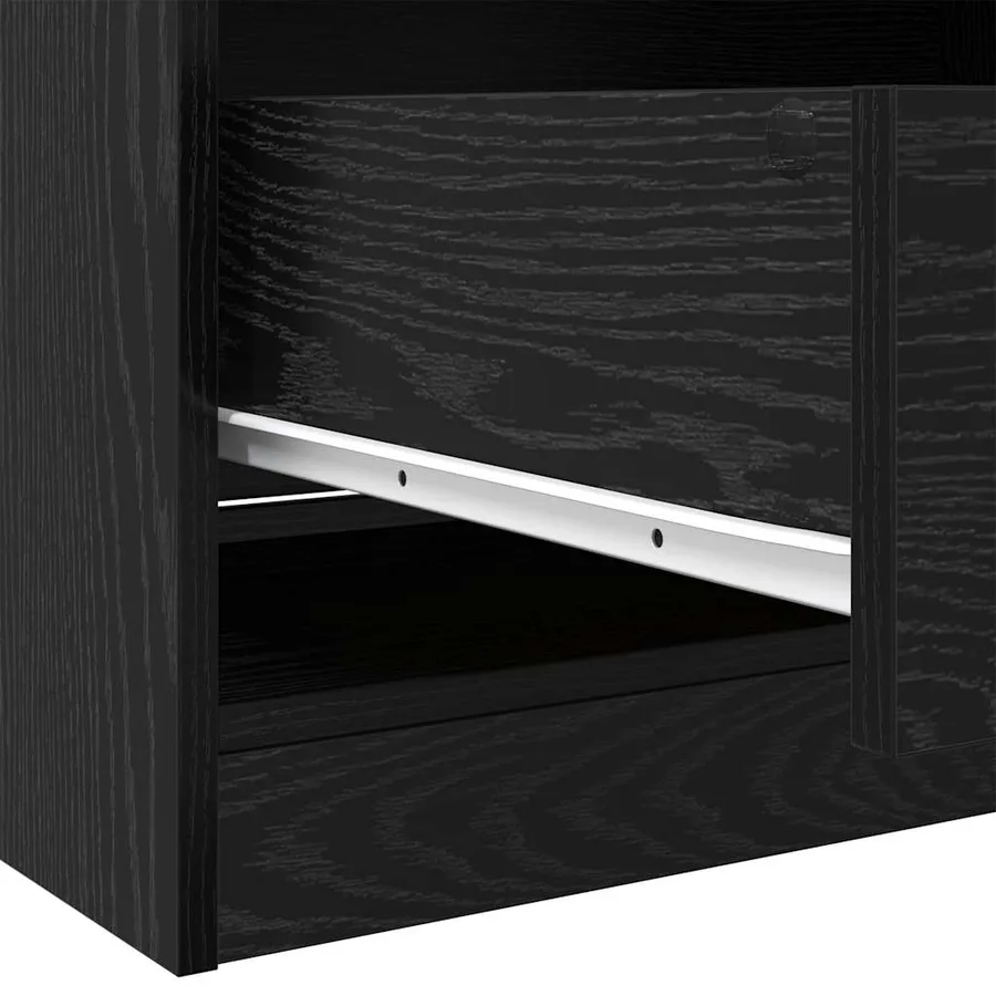 Armoire Chêne noir 80 x 50 x 200 cm Bois d'ingénierie - 10