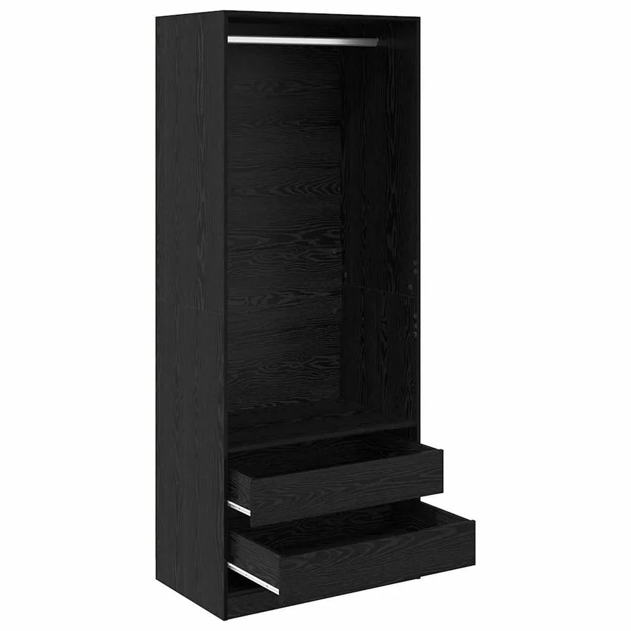 Armoire Chêne noir 80 x 50 x 200 cm Bois d'ingénierie - 5