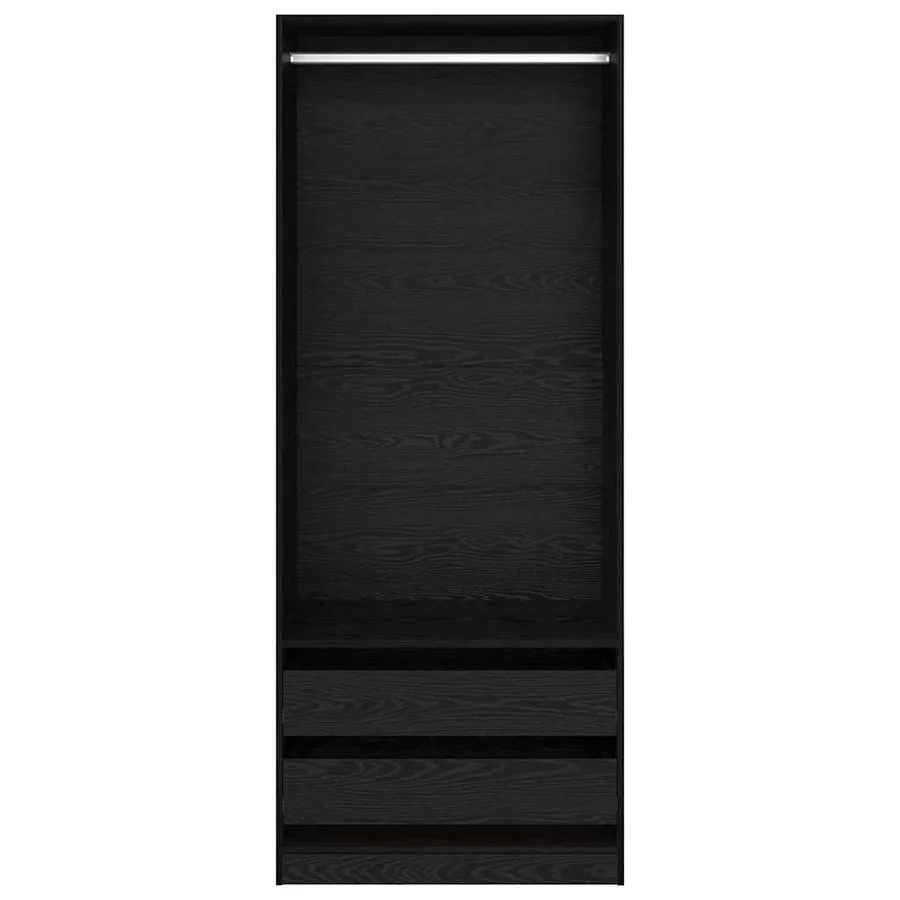 Armoire Chêne noir 80 x 50 x 200 cm Bois d'ingénierie - 6