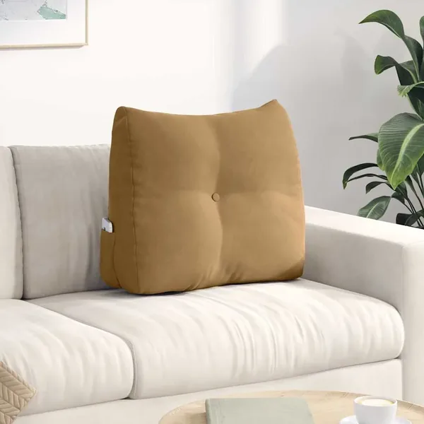 Coussin de Dos Marron 60 x 24 x 50 cm Velours