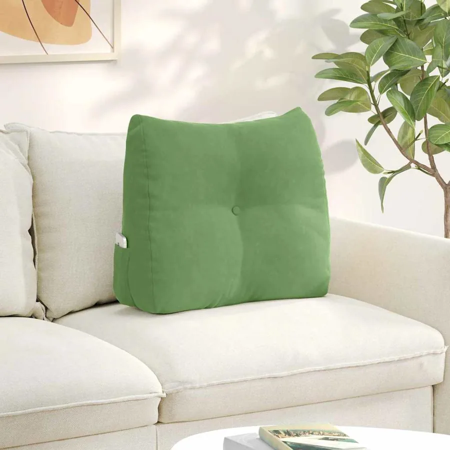 Coussin de Dos Vert clair 60 x 24 x 50 cm Velours