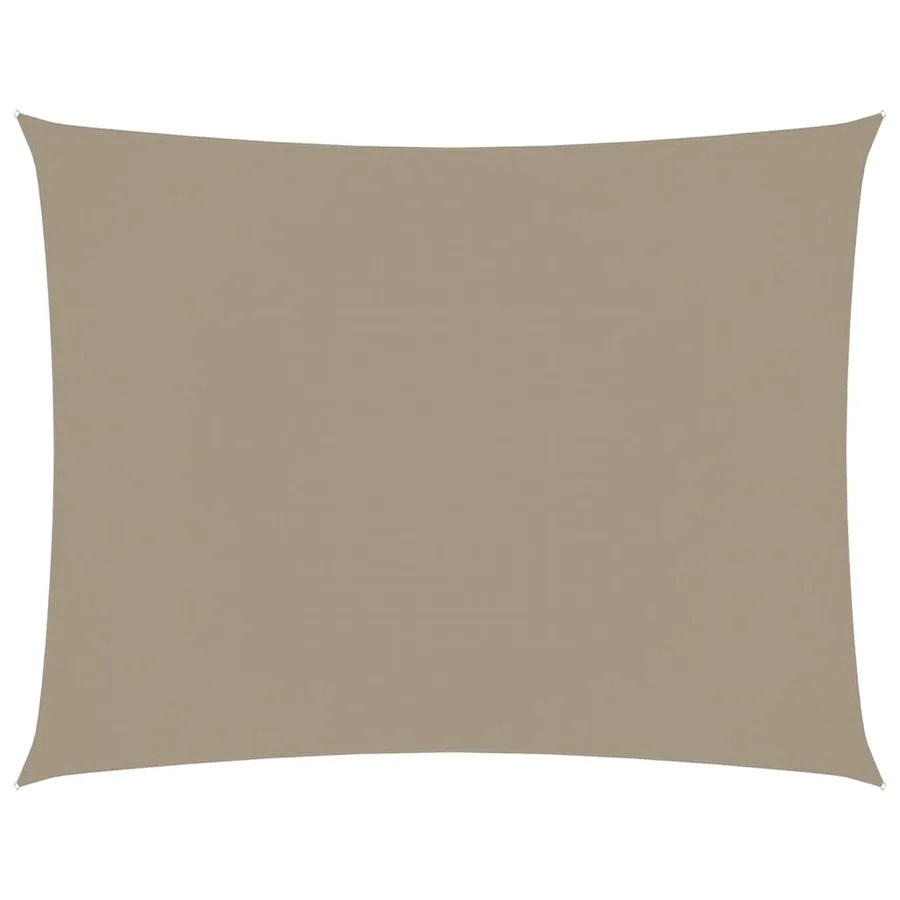 Voile de parasol tissu oxford rectangulaire 3,5x5 m taupe - 2